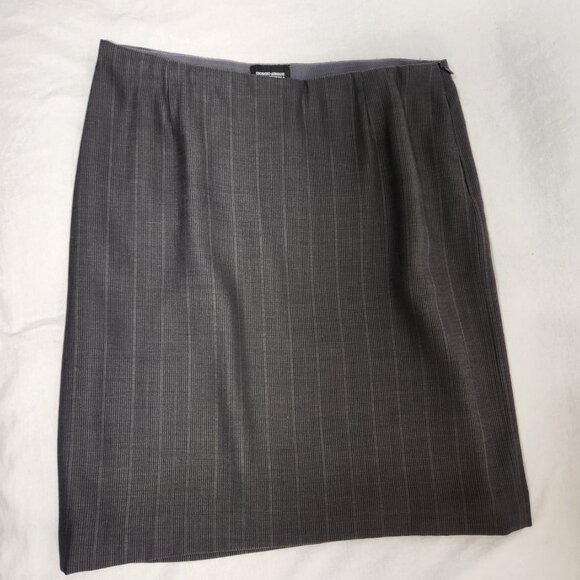 GIORGIO ARMANI Milano- Borgonuovo 21 Charcoal Pencil Midi Skirt Size EU 48 USA14 - Picture 5 of 16